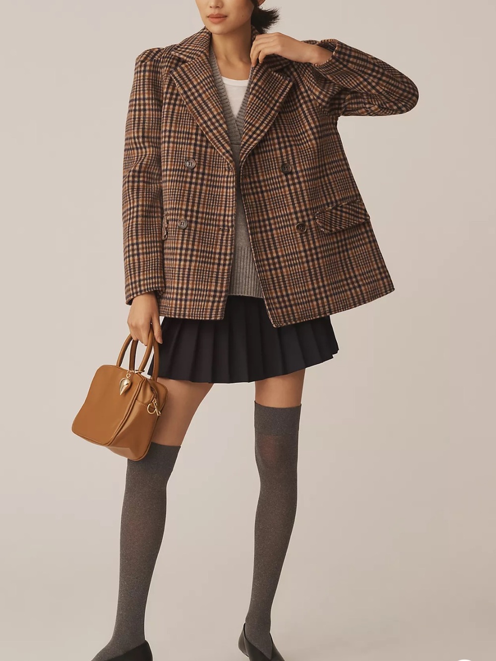 Maeve Puff-Sleeve Wool-Blend Blazer